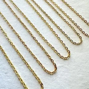 Authentic 12 Pack Gold Plated Necklace Chain for Women Bulk 16-26 Inch 2 Mm Gold Plated DI