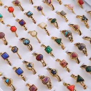 Authentic Celestial Harmony: 20-30 Vintage-Style Gold Plated Rings for the Eternally Enchanted