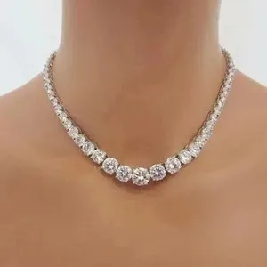 Authentic Celestial Radiance: The Eternal Light Tennis Necklace