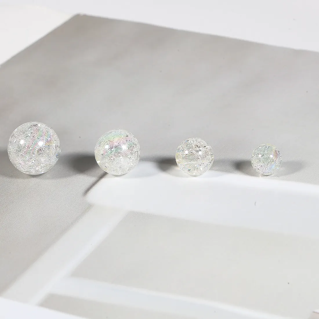 Authentic Prismatic Frost Crackle Beads for Sacred DIY Talismans