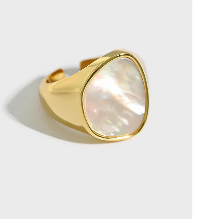 Authentic Ethereal Luminescence Mother of Pearl S925 Silver Ring