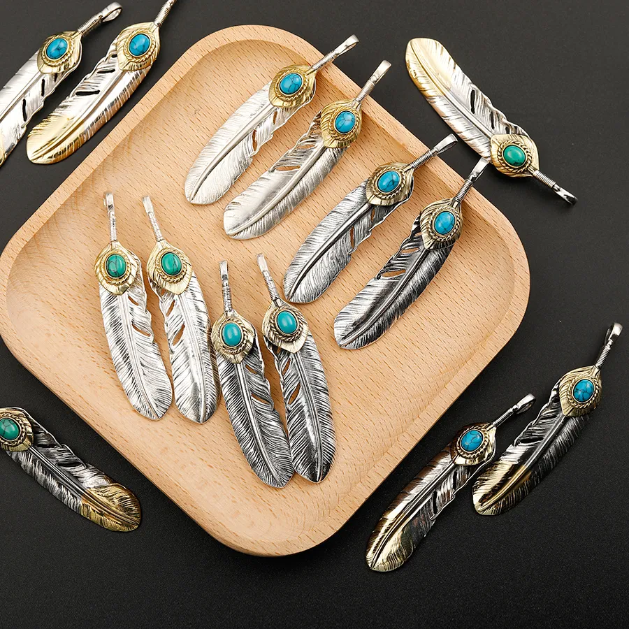 Authentic Feather of the Azure Serpent: Turquoise-Scented Silver Pendant for the Spirit-Seeker