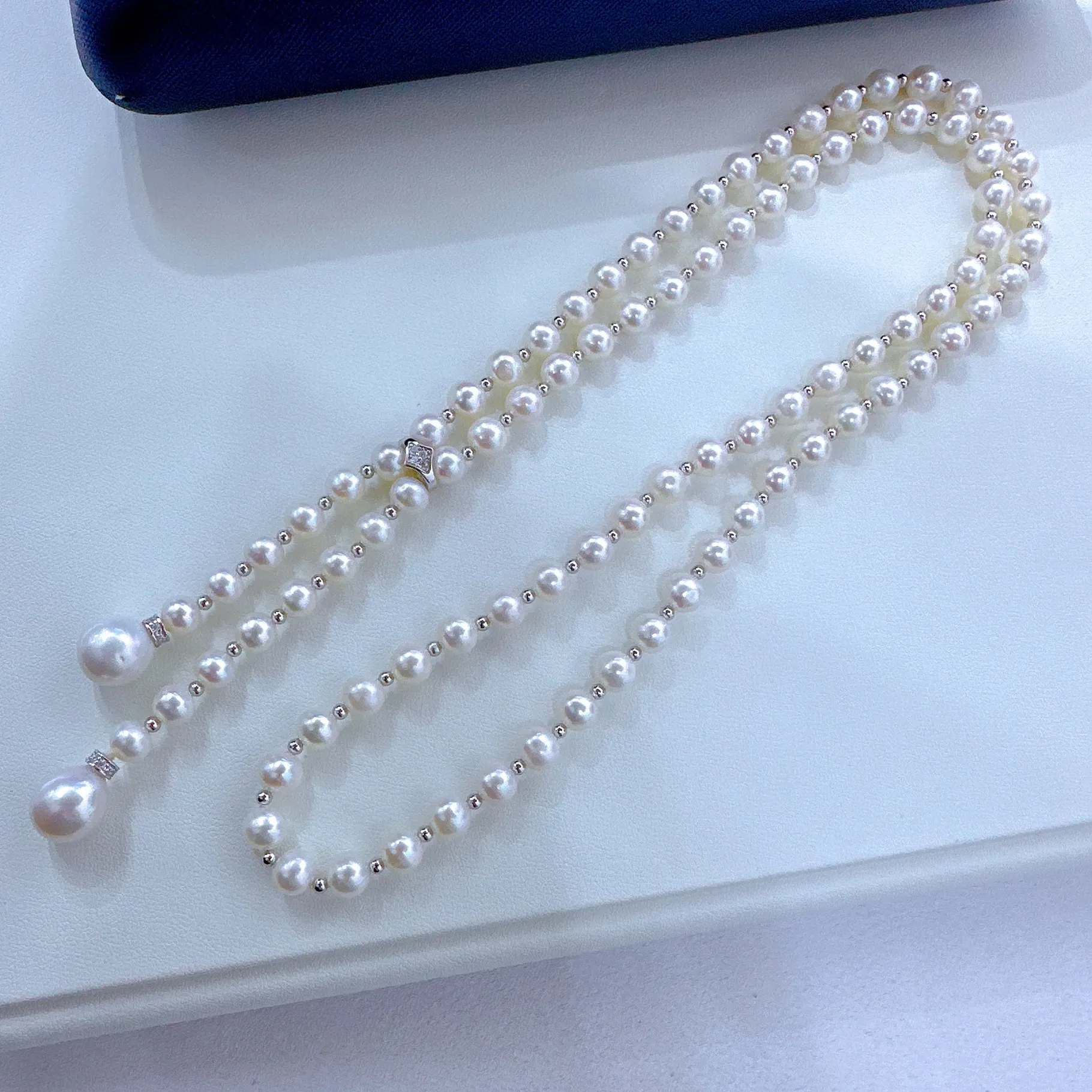 Authentic Lunar Radiance AAAA Japanese Pearl Infinity Strand - 80cm Sacred Geometry Talisman