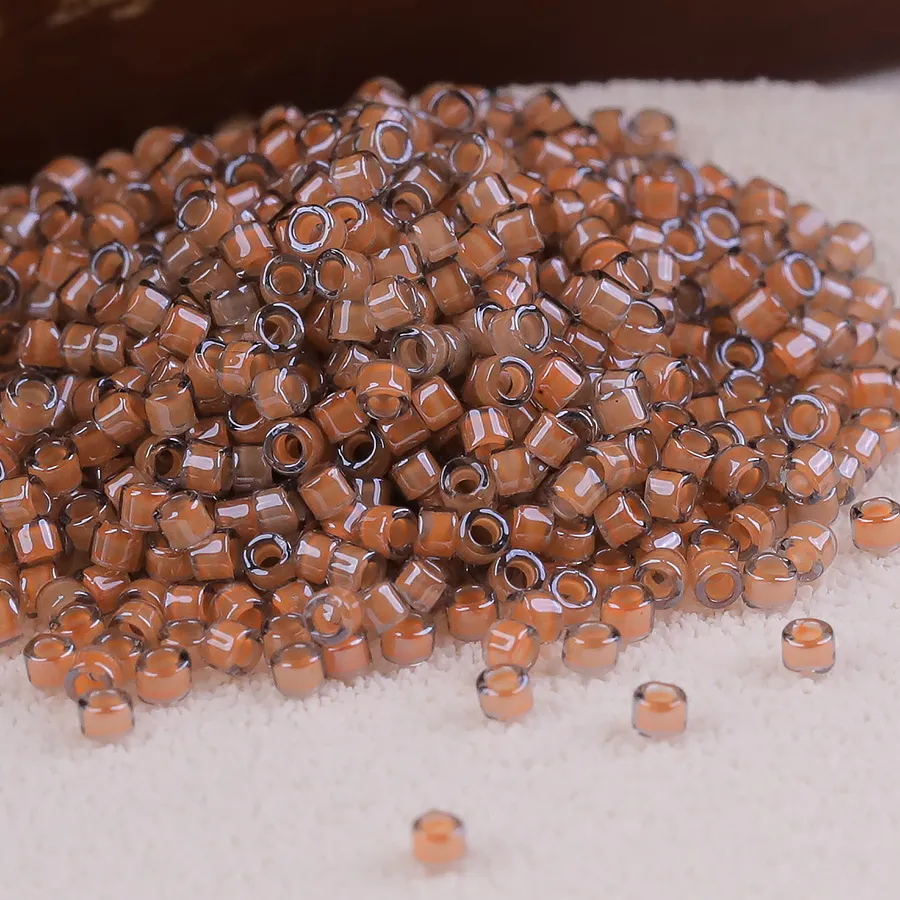 Authentic 1.6Mm Miyuki Delica Beads Japanese Color- Lined 10G Crystal Seed Beads For Needlework Jewelry Making Beads