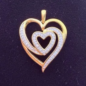 Authentic Heart of Eternal Devotion: Sterling Silver Crystal Pendant