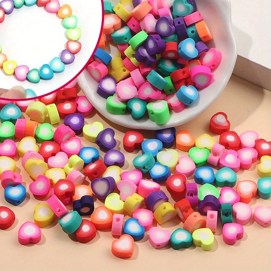 Authentic 19/57/95pcs Mix-colo Heart-shaped Decorative Beads,DIY Bracelets,necklaces,jewelry Accessories, Valentine's Day,Christmas Gifts