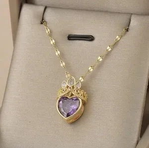 Authentic Rosy Heart of Aether – Pink Gold Plated Necklace