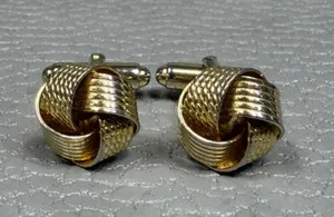 Authentic The Eternal Union Gold-Plated Knot Cufflinks
