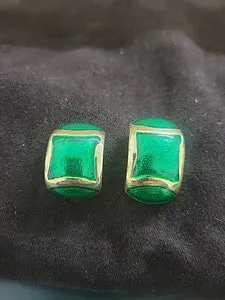 Authentic Verdant Aura Gold-Gilded Talismanic Earrings