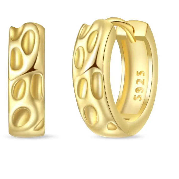 Authentic Celestial Hammered Gold Solar Hoops