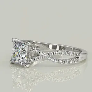 Authentic The Celestial Radiance Princess Cut Moissanite Amulet