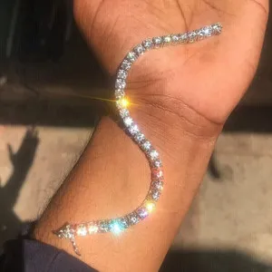 Authentic Radiant Luminescence VVS1 Moissanite Tennis Bracelet in 14K White Gold Finish