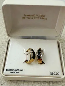 Authentic Celestial Azure Hoop Talismans: Sapphire and Diamond Radiance