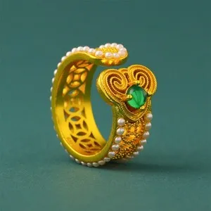 Authentic The Celestial Ruyi Sovereign Gold Ring