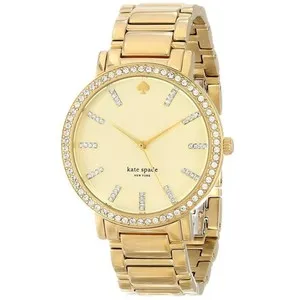 Authentic Kate Spade Gramercy Grand Gold Dial Gold Plated Women's Watch F2205