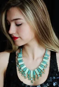 Authentic Guardian of the Tides - Aqua Beach Glass Statement Necklace