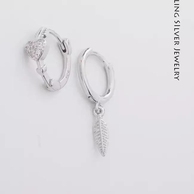 Authentic Whispering Hearts Of Sterling Silver Amulet Hoops