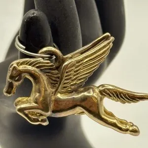 Authentic Ethereal Pegasus Amulet – Silver‑Gold Plated Mystic Winged Talisman