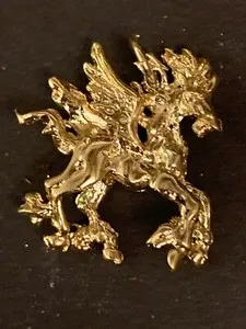 Authentic The Golden Pegasus: Celestial Winged Messenger Pendant