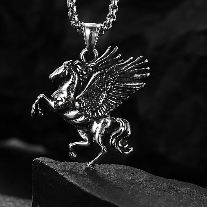 Authentic Wings Of The Ascendant Spirit Gothic Pegasus Pendant Of Liberation