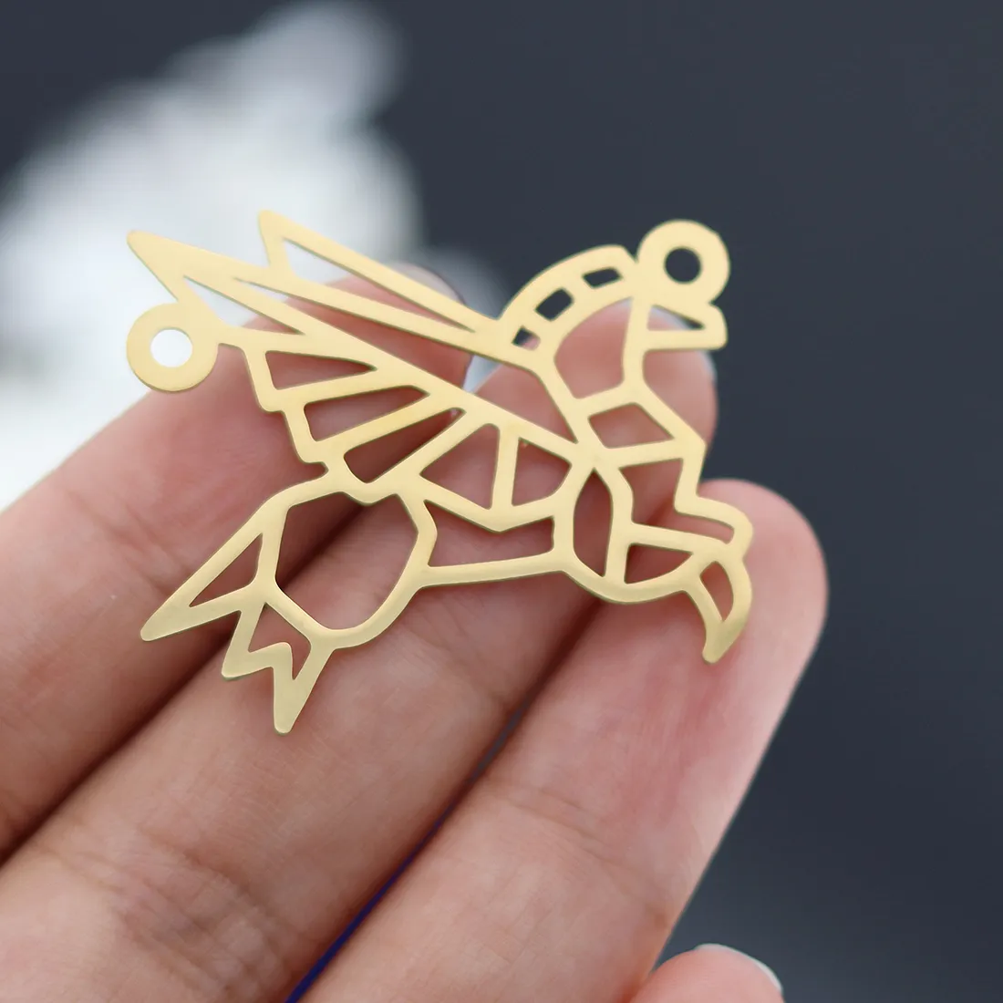 Authentic 3Pcs Origami Pegasus Flying Horse Charms For Making Diy Jewelry Pendant Necklace Earrings Crafts