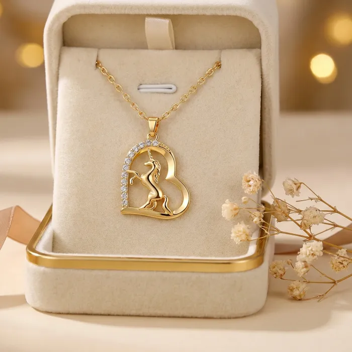 Authentic Heart of the Sky: Heart-Shaped Pegasus Pendant