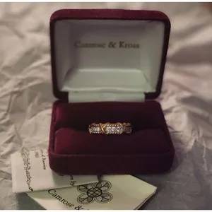 Authentic Camrose & Kross JBK Jackie Kennedy Unity Ring Gold Plated Size 8 Box & COA