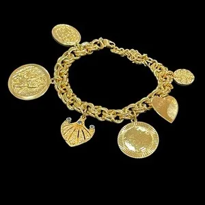Authentic Golden Palm Fan Charm Bracelet – A Mystical Tribute to the First Lady