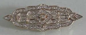 Authentic Vintage JBK Jacqueline Kennedy Gold Plated Crystal Brooch Pin