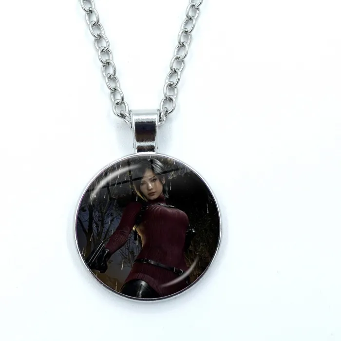 Authentic The Survivalist Cabochon: Leon Kennedy Game-Inspired Crystal Pendant