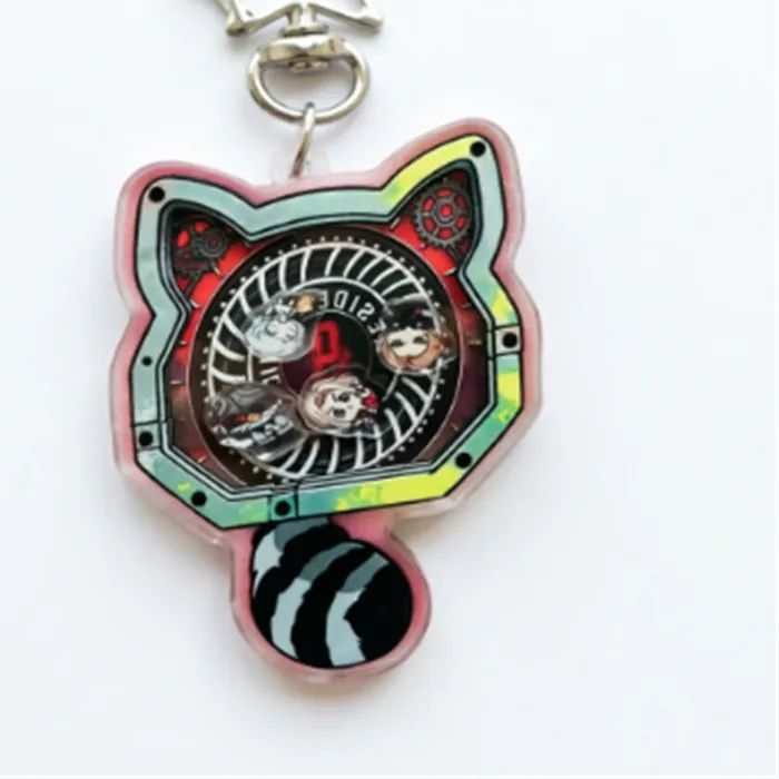 Authentic Resident Evil Leon Kennedy Acrylic Shaker Keychain Bag Pendant Collectible Themed Limited Edition Horror For Fans