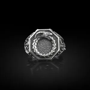 Authentic The Eternal Cycle Ouroboros Signet Ring