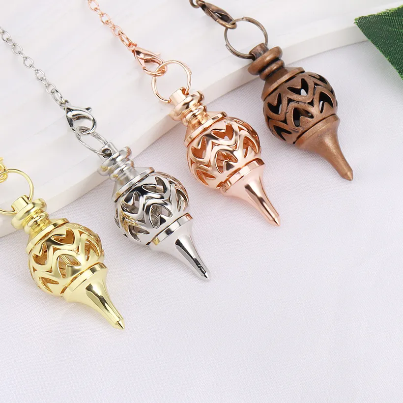 Authentic Pendant Metal Pendulum for Dowsing Divination Scrying Meditation Chi Balancing Body Healing Chakra Spiritual Pendulo H202