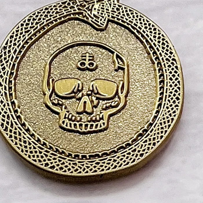 Authentic Spiritual Ouroboros Snake and Leviathan Cross Skull enamel pin Wildlife Satan symbol retro metal badge brooches Decorate jewelry