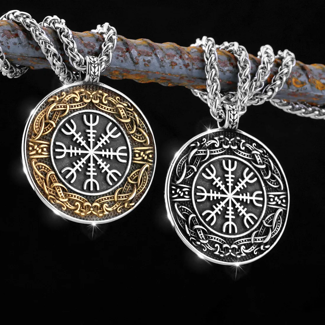 Authentic Embracing the Cycles of Destiny: Ouroboros Compass Necklace