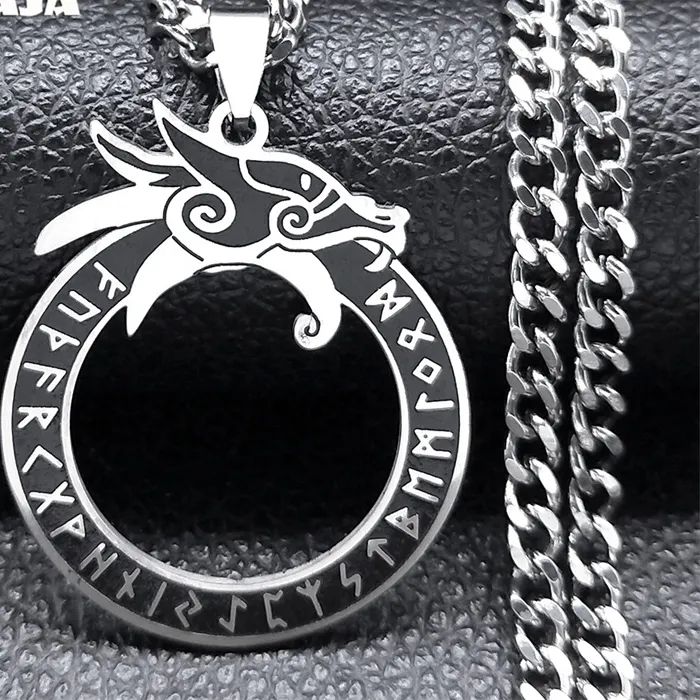 Authentic The Eternal Coil: Jormungandr Ouroboros Rune Talisman