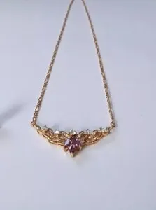 Authentic The Gilded Heart Amethyst and CZ Mystic Pendant
