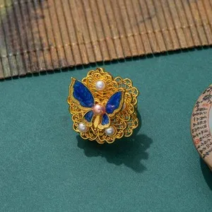 Authentic The Ethereal Bloom: Gilded Butterfly Talisman of Transformation