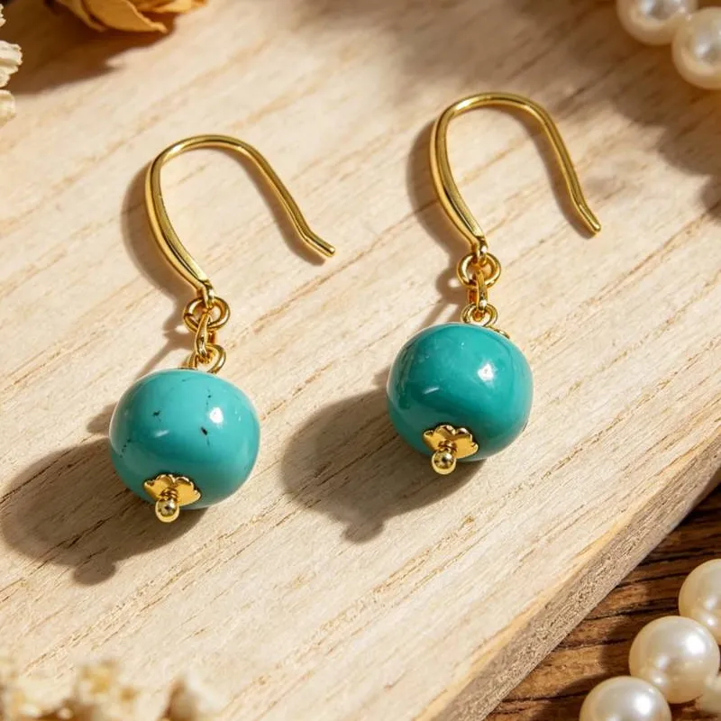 Authentic Celestial Horizon Turquoise Dangle Earrings