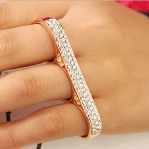 Authentic The Triad of Radiance: Three-Finger Gilded Harmony Band