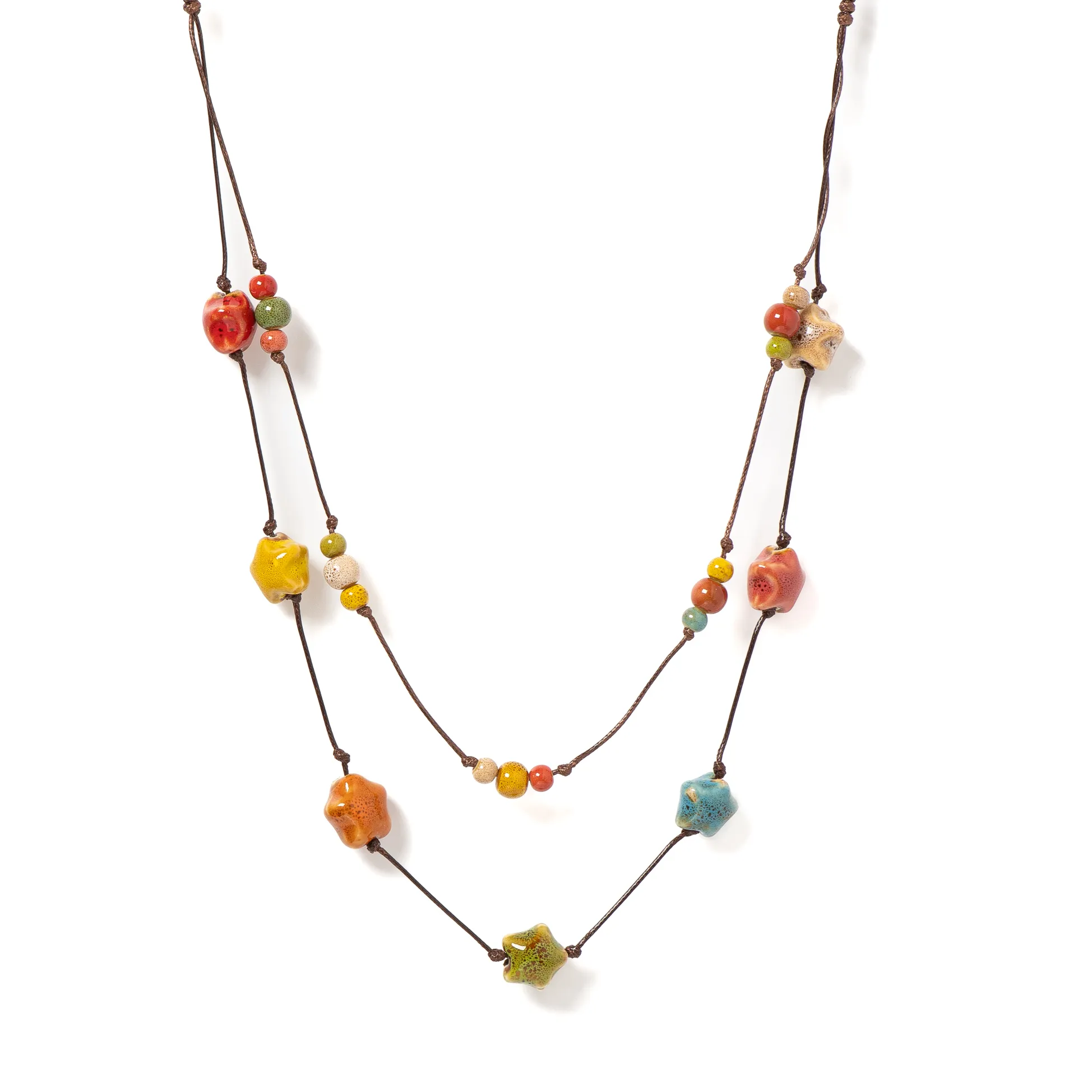 Authentic Celestial Harmony: The Handcrafted Double-Layer Star Ceramic Talisman