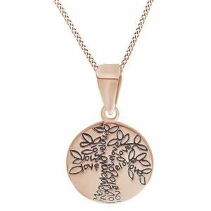 Authentic The Arboreal Heart: 14K Rose Gold-Plated Tree of Life Amulet