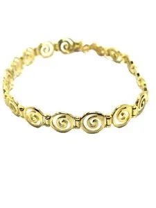 Authentic The Eternal Path: 18K Gold Plated Greek Key Meander Bracelet