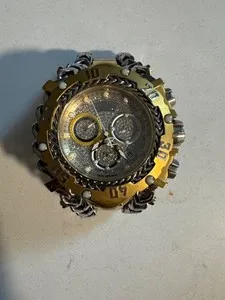 Authentic invicta mens watch 18k gold-plated, fair wear with little barely any marks on it