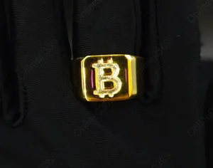 Authentic The Sovereign Sigil: Solid Metal Initial Ring in Radiant Gold Plate