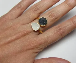 Authentic Unlock Celestial Harmony with the Mystical Druzy Ring