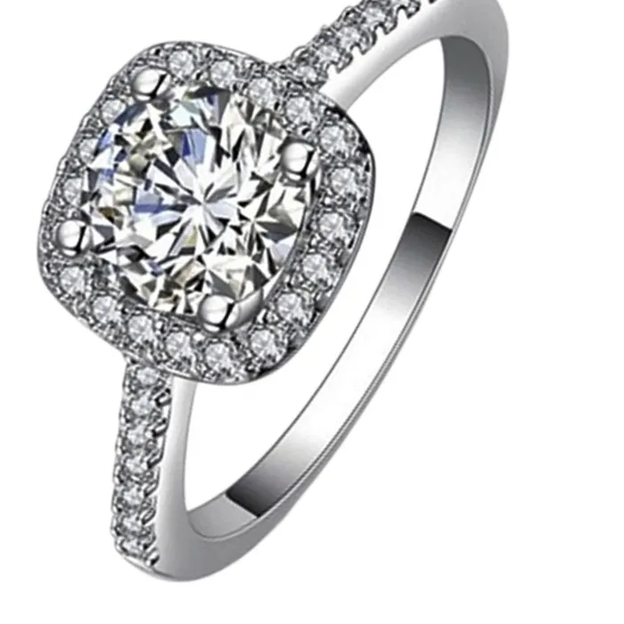 Lailiy925 Sterling Silver 18K Gold Eight Hearts Eight Arrows Diamond Zirconia Adjustable Ring Jewelry