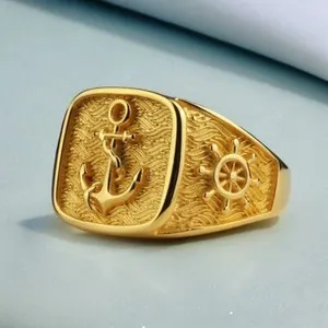 Authentic The Mariner's Anchor Signet: A Gold-Plated Talisman of Steadfast Resolve