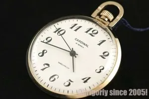 Authentic Sacred Sailor's Compass Pocket Watch - Vintage 1980s Gold Plated Raketa Cardinal 2609 Timekeeper Amulet