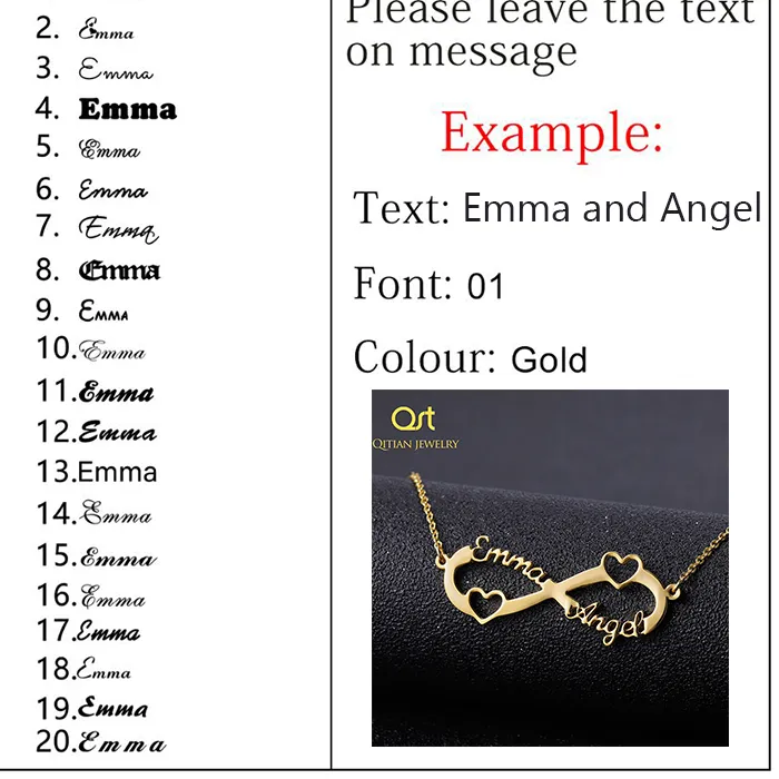 Authentic The Eternal Bond Infinite Loop Personalized Nameplate Talisman